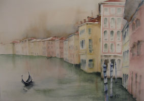 Aquarellbild Venedig 3