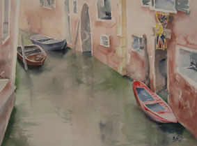 Aquarellbild Venedig 4
