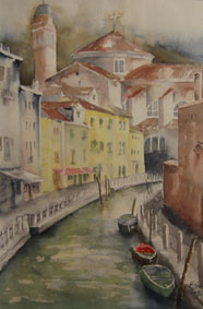 Aquarellbild Venedig 5