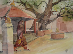 Frau in Pathan